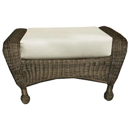 Casual Ottoman with Rounded Feet